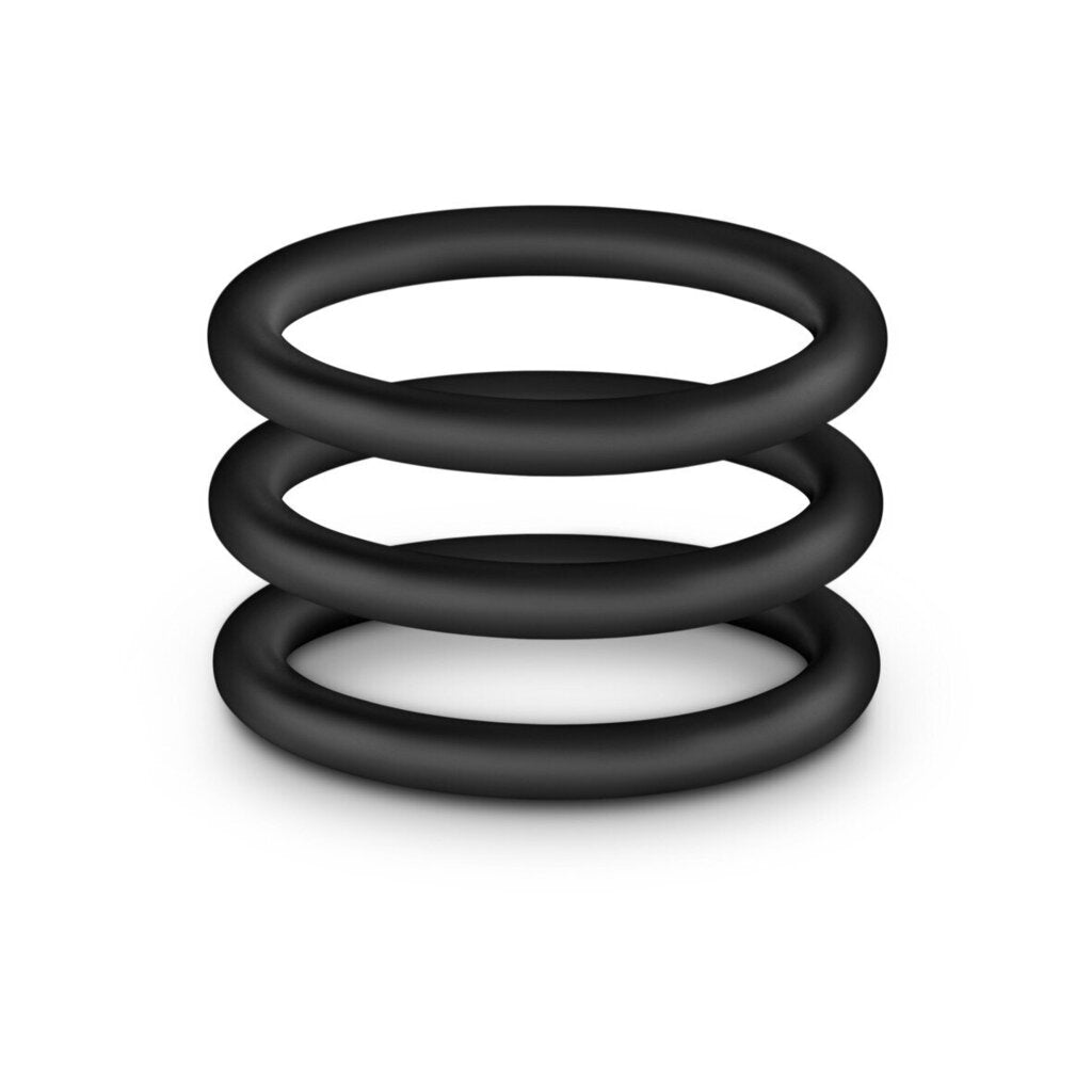 Performance - VS1 Pure Premium Silicone Cock Rings - Medium - Black