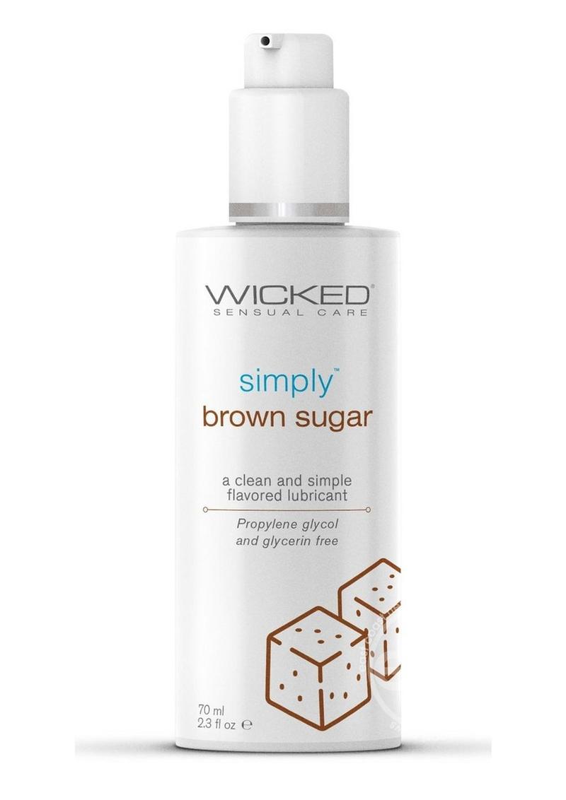 Wicked Simply Water Based Flavored Lubricant 2.3oz - Brown Sugar