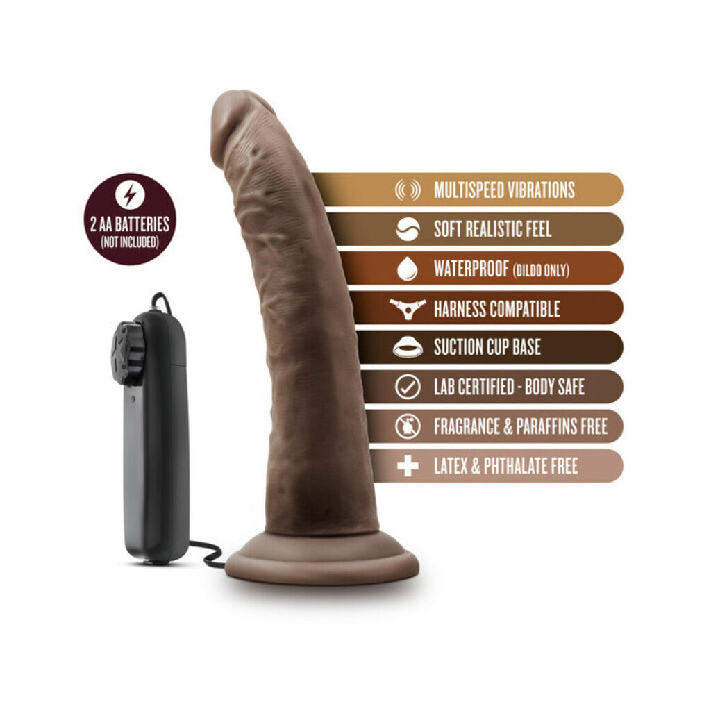 Dr. Skin - Dr. Dave - 7 in Vibrating Dildo with Suction Cup
