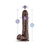 Dr. Skin - Mr. Savage - 11.5 in Dildo with Suction Cup - Chocolate