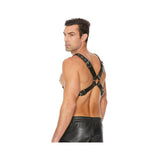 Men's Large Buckle Harness - One Size - Black